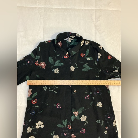 Floral Black Women's Top - Picture 4 of 6